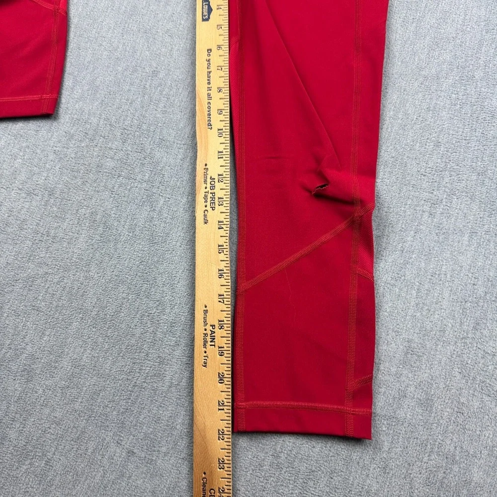 Lululemon Leggings Womens 6 Red Pace Rival High Rise Crop 22